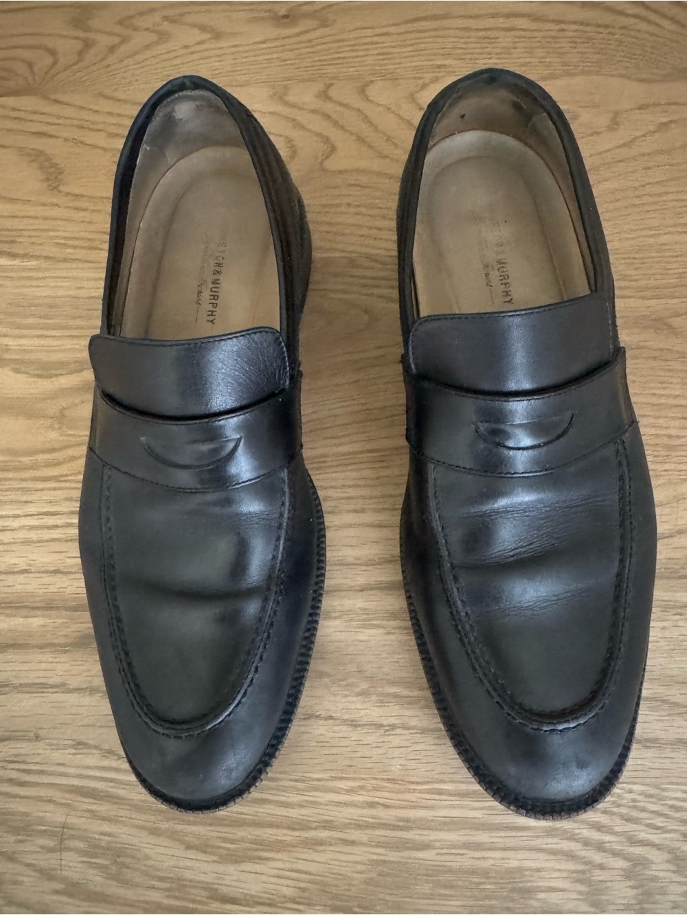 Johnston & Murphy Men's Black Loafers 9